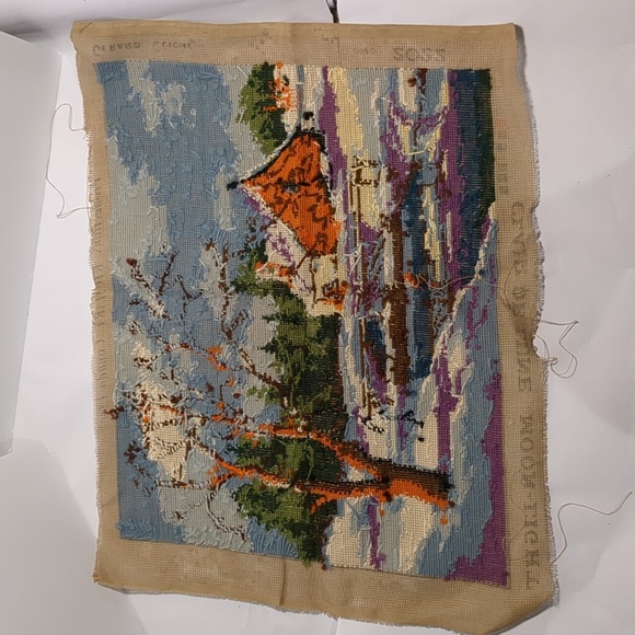 Handcrafted needlepoint. Richart Prods. Moon Light Clair de Lune. Gerard Cliche - Picture 2 of 2